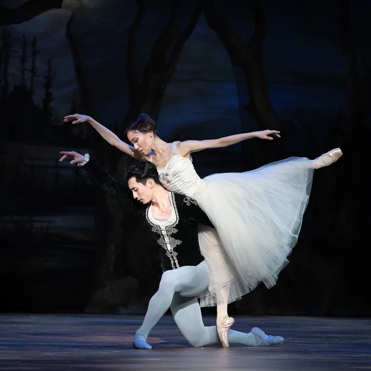Philadelphia dancers Zecheng Liang, as Albrecht, and Yuka Iseda, as Giselle, in Angel Corella's "Giselle."
