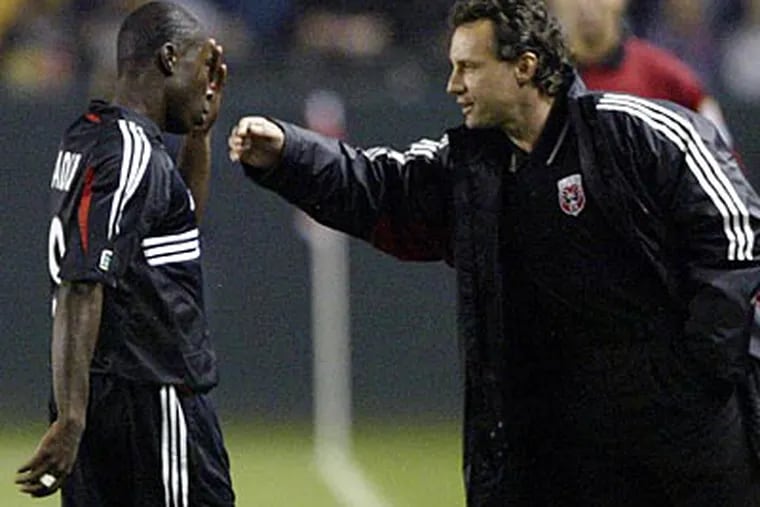 22-year old Freddy Adu got his first taste of professional soccer with Peter Nowak in 2004. (Nick Ut/AP)