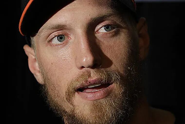 Giants outfielder and former Phillie Hunter Pence