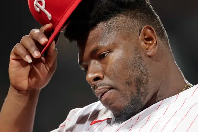 Hector Neris set the team career strikeout record for relievers on Sunday and hopes to come back to add to his total. He'll be a free agent this offseason.