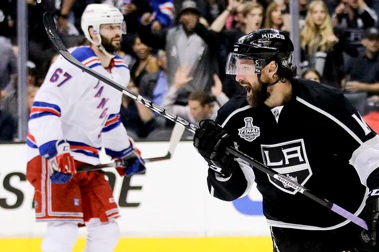 Kings right wing Justin Williams is one of the former Flyers, along with Jeff Carter and Mike Richards, who led Los Angeles to a Stanley Cup championship.