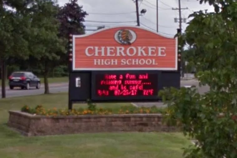 Cherokee High School is located on Tomlinson Mill Road in Marlton.