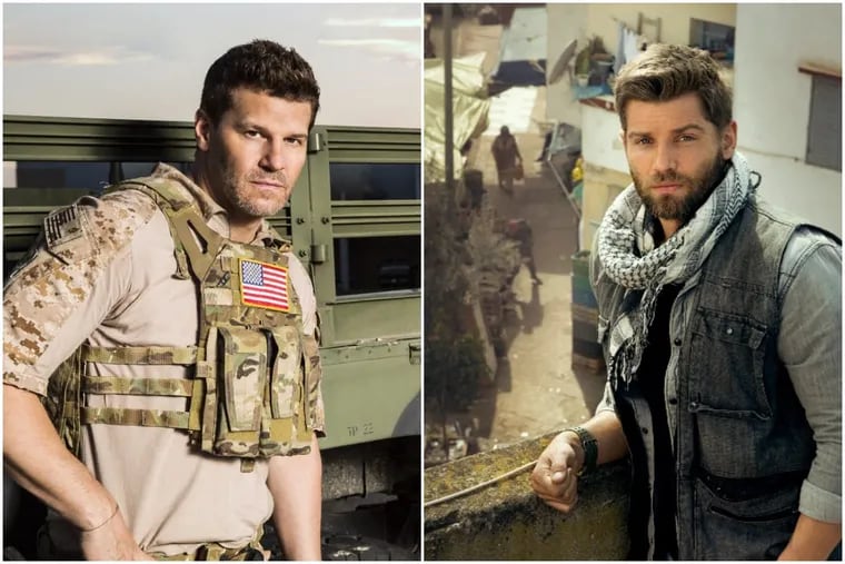 David Boreanaz, left, stars in CBS’s “SEAL Team”; Mike Vogel stars in  NBC’s “The Brave.”