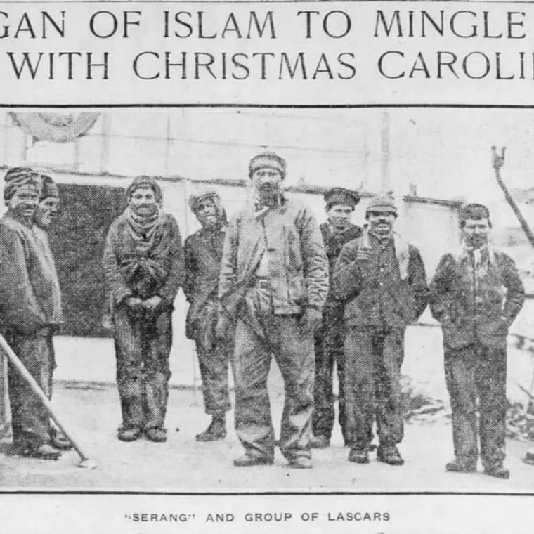 A Philadelphia Inquirer article dated Dec. 25, 1903, that mentions Muslim South Asian sea workers celebrating Eid on the same day as Christmas.