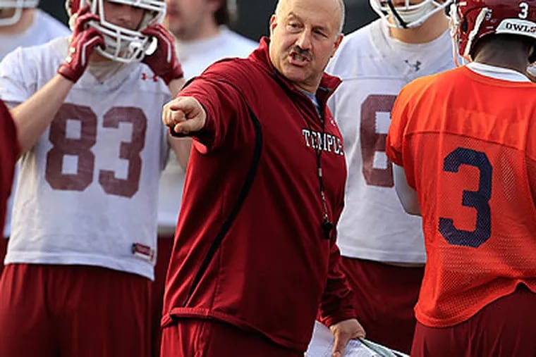 Temple football coach Steve Addazio says he has no problem with long flights to games. (Ron Cortes/Staff file photo)