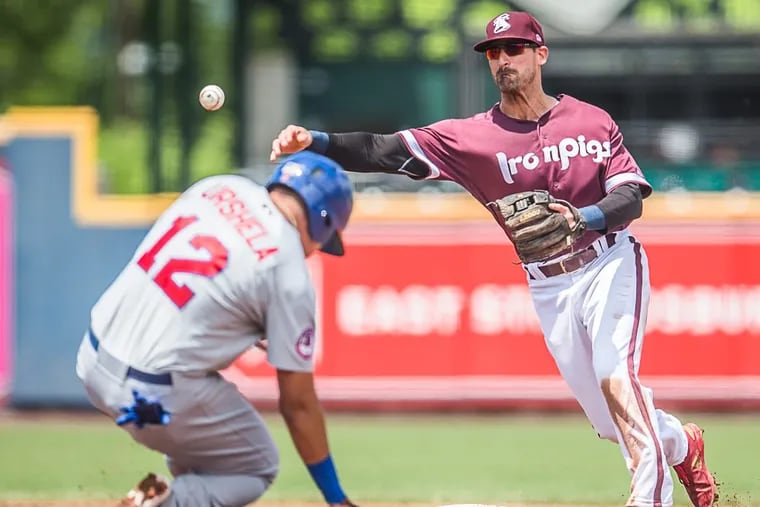 Dean Anna, in his first season with the Phillies organization, has played professional baseball for a decade but has just 13 MLB games to his name.