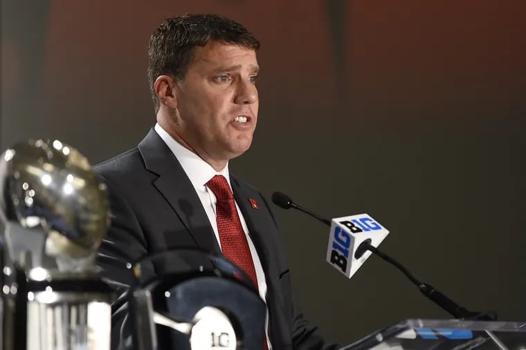 Chris Ash speaks to reporters on Monday during the annual Big Ten football media days.