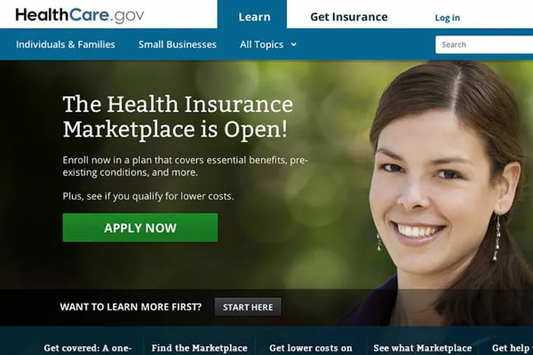 This photo provided by HHS shows the main landing web page for HealthCare.gov. The government's new health insurance marketplaces are drawing lots of rotten tomatoes in early reviews. (AP Photo/HHS)