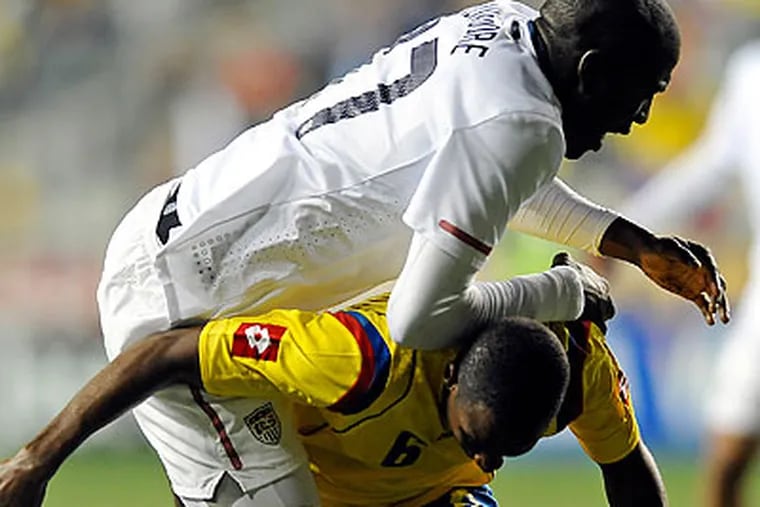 Jozy Altidore and the U.S. attack couldn't find a way to break down Colombia. (Michael Perez/AP)