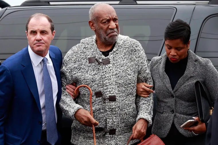 Monique Pressley with Bill Cosby during a court appearance in December in Montgomery County.