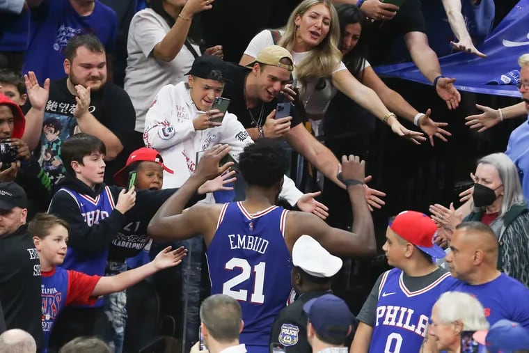Joel Embiid's popularity with Sixers fans if pretty universal.