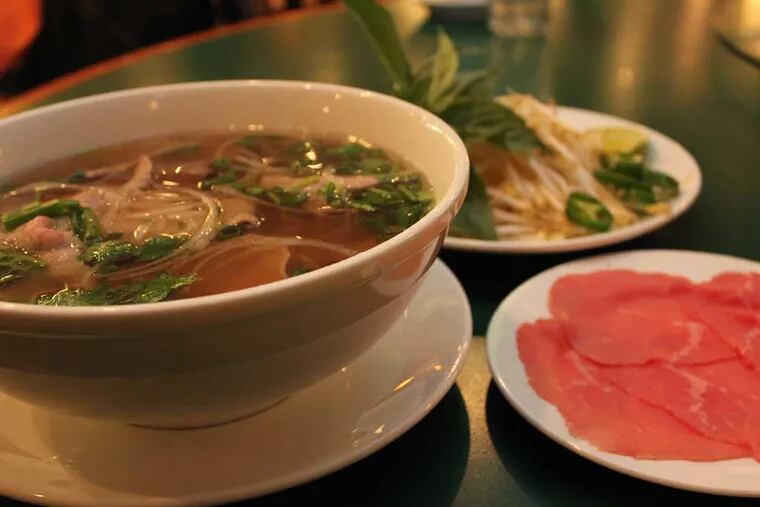 Traditional beef pho at Pho Ta in South Philadelphia. MICHAEL KLEIN / Philly.com