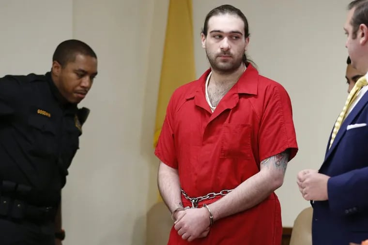 David D.J.” Creato Jr., center, appears in court in this file photo. He will be sentenced Sept. 29 in the death of his 3-year-old son, Brendan, in Haddon Township. Creato pleaded guilty in August to aggravated manslaughter.