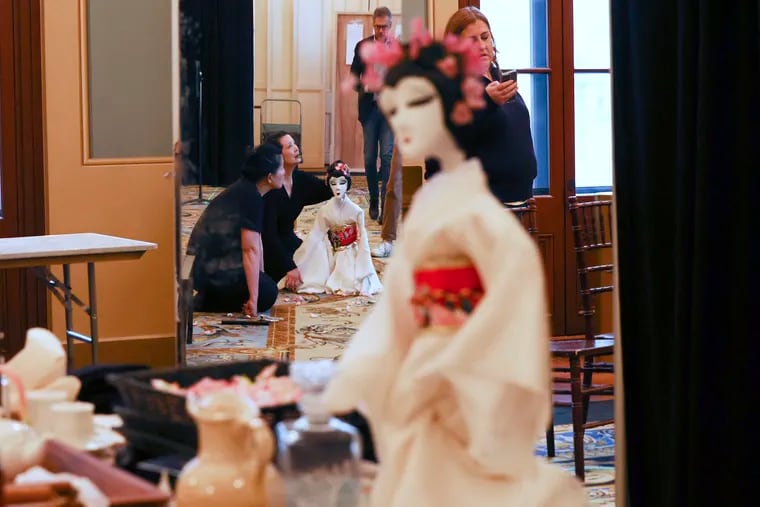 The doll and puppet of protagonist Cio Cio San is seen during a rehearsal of Opera Philadelphia’s "Madame Butterfly" at the Academy of Music.