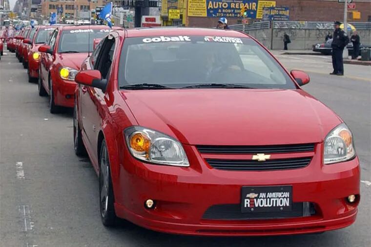 The Chevrolet Cobalt, along with five other models, was recalled in GM's investigation. (Bloomberg)