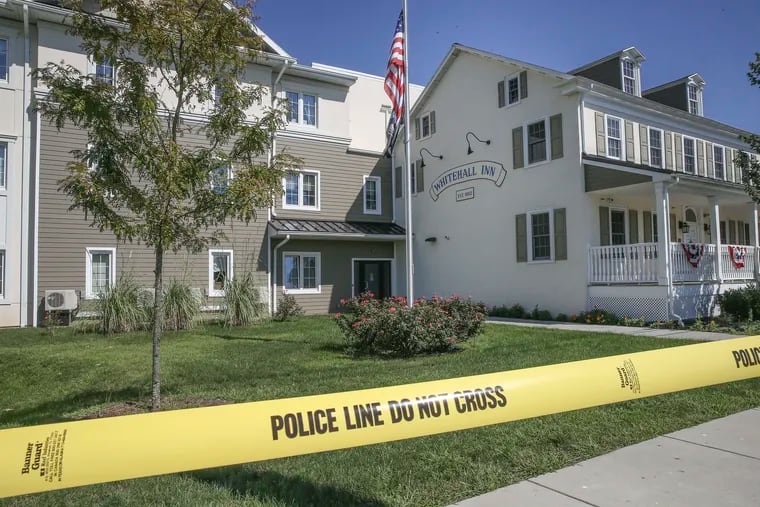 Police say a woman shot a neighbor then herself at the Whitehall Apartments, a 48-unit complex for veterans in East Vincent Township.