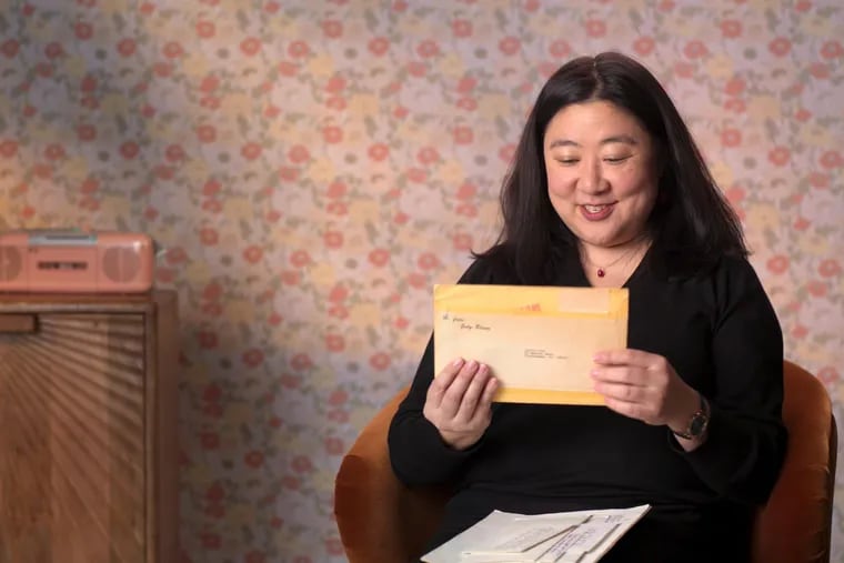 Author and Philadelphia resident Lorrie Kim holds one of the many letters Judy Blume has written her since 1977, in "Judy Blume Forever."