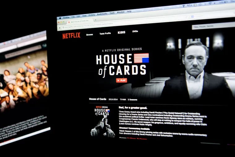 Among Netflix's original offerings are the programs "Orange is the New Black" and "House of Cards."