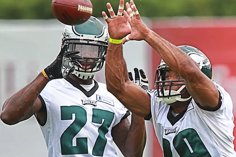 Eagles safeties Malcolm Jenkins and Nate Allen. (Michael Bryant/Staff Photographer)