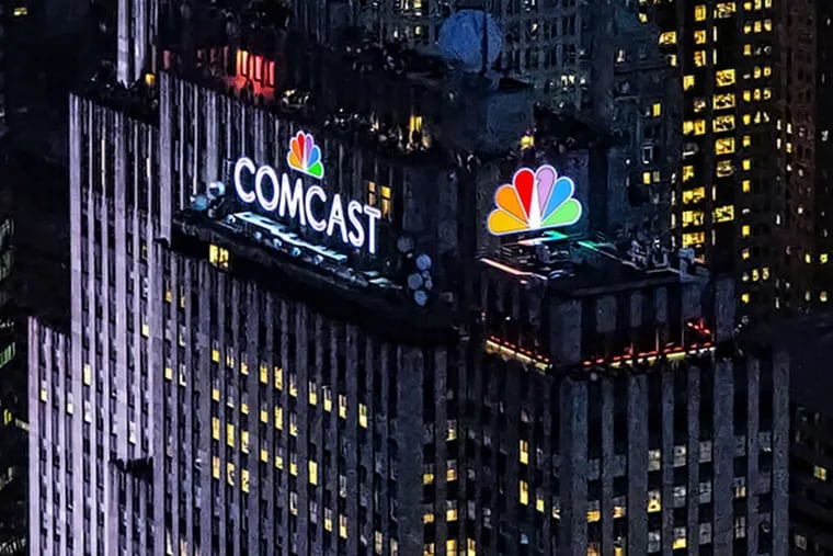 FILE photo shows NBCUniversal headquarters at 30 Rockefeller Plaza in New York City.
