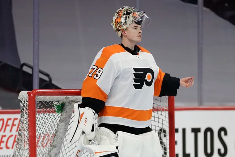Carter Hart is 0-2-2 against the Bruins this season. He's 8-7-2 against everyone else.