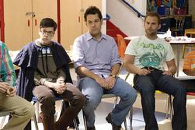 The boys and their &quot;Role Models&quot; : Christopher Mintz-Plasse (left)and Paul Rudd, with Seann William Scott and Bobb&#0039;e J. Thompson.