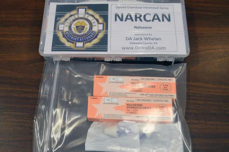 All of Delaware County’s 400 police cars are to be equipped with two doses each of nasal naloxone, an anti-opiate that can reverse the effects of a heroin overdose.Photo Credit: Delaware County District Attorney’s Office