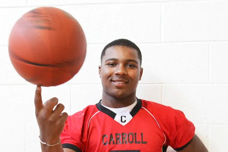 Carroll’s Austin Tilghman has offers to play basketball and football in college.