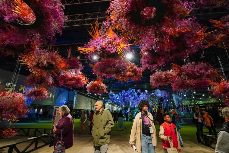 (Left to Right) Joan Craney, Peter Iannuzzo, Torray Sample, and Gavin Sample at the annual Pennsylvania Horticultural Society (PHS) Philadelphia Flower Show at the Pennsylvania Convention Center.