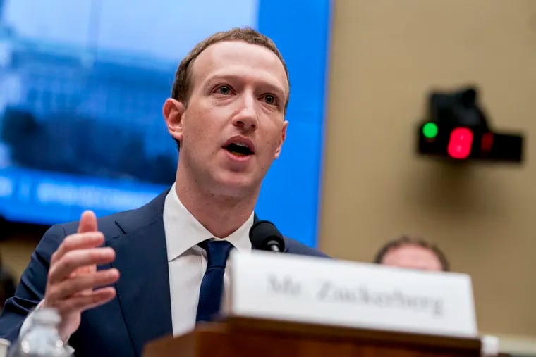 Facebook CEO Mark Zuckerberg testifies before a House Energy and Commerce hearing on Capitol Hill in Washington, Wednesday, April 11, 2018, about the use of Facebook data to target American voters in the 2016 election and data privacy. The company recently relaxed its accuracy standards for political ads.