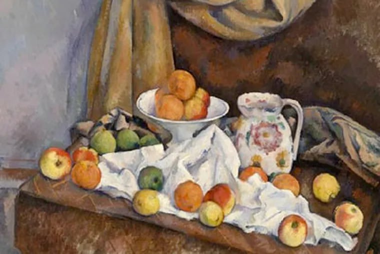 Barnes held Cézanne second only to Renoir in his regard, for "pure design" and "power to give the feeling of the real, while avoiding all literal realism." There are 69 Cezannes in the foundation's galleries, including Still Life (Nature morte), 1892-1894. (Image (c) 2012 The Barnes Foundation)