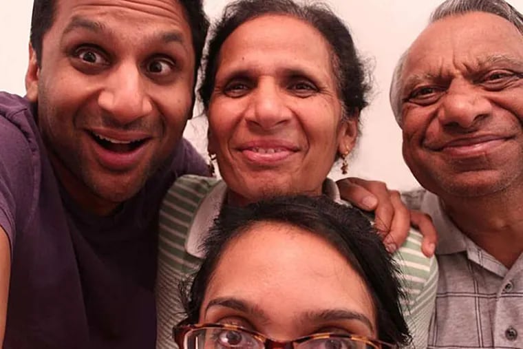 "Meet the Patels":  Ravi Patel and Geeta Patel with mother Champa V. Patel and father Vasant K. Patel in a family selfie.