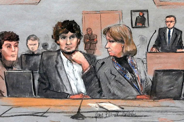 Dzhokhar Tsarnaev at his trial last year, in a court sketch. Jurors cited his lack of remorse in deciding to sentence him to death. But how reliable are shows of remorse in judging character?