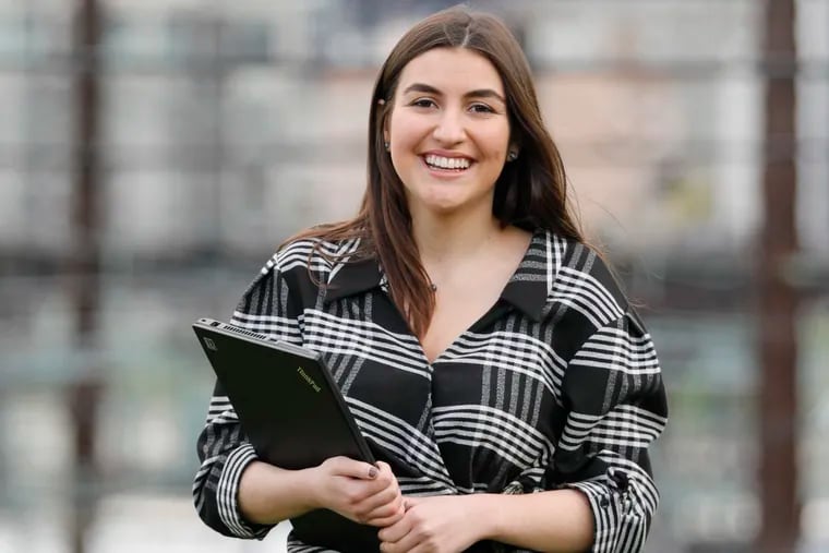 Drexel student Irem Baytas is working her co-op job for Pfizer from her residence, which she shares with several other Drexel students.