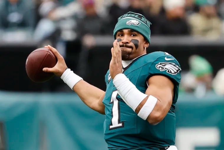 Eagles quarterback Jalen Hurts, shown in this 2023 file photo, has donated $200,000 to pay for air conditioning for 10 Philadelphia public schools.