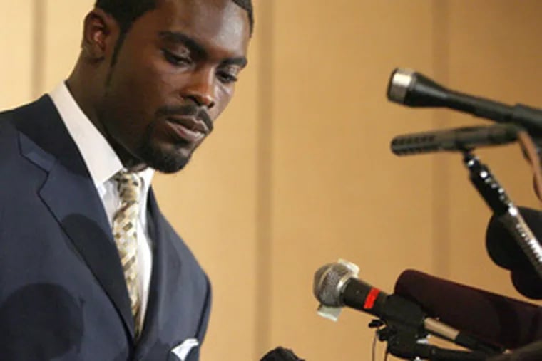 Michael Vick was contrite about his role in a dogfighting ring.&quot;I will redeem myself. I have to,&quot; said Vick, who has already lost millions in salary and endorsements, and stands to lose more. His sentencing is scheduled for Dec. 10.