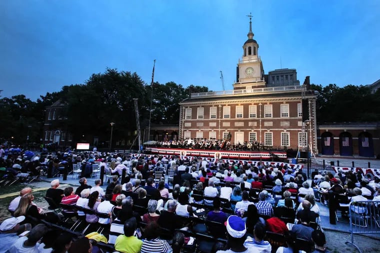 A Philly POPS concert at Independence Mall in 2016.