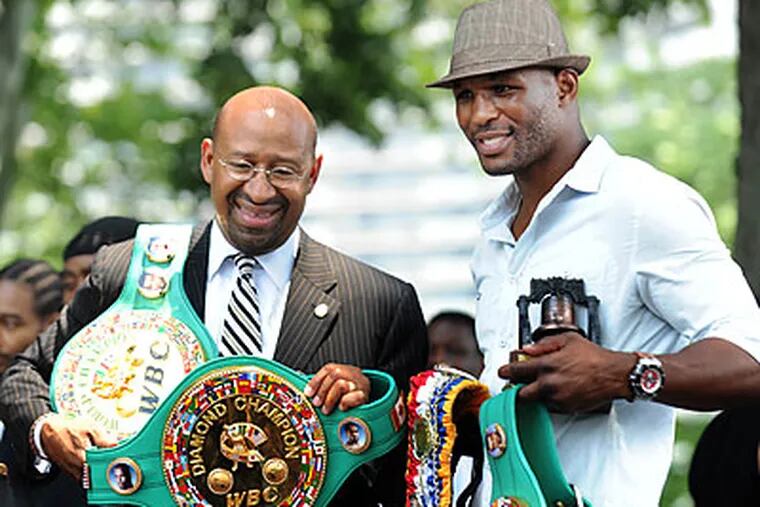 Bernard Hopkins is fit, healthy, presumably rich, and still fighting. (Sarah J. Glover/Staff Photographer)