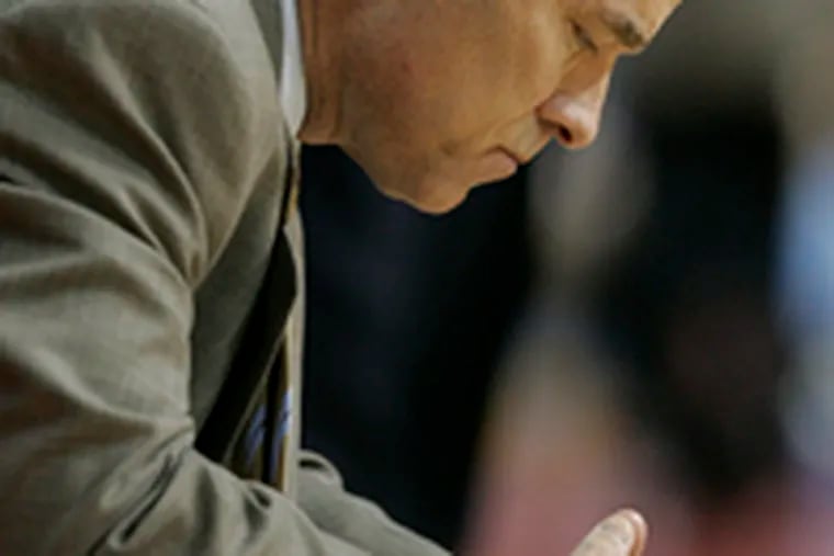 Jim O&#0039;Brien coached the 76ers during the 2004-05 season, ending with a playoff series against the Pistons.