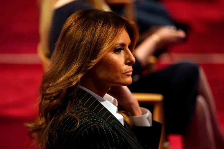 First lady Melania Trump before the first presidential debate Tuesday at Case Western University and Cleveland Clinic, in Cleveland.