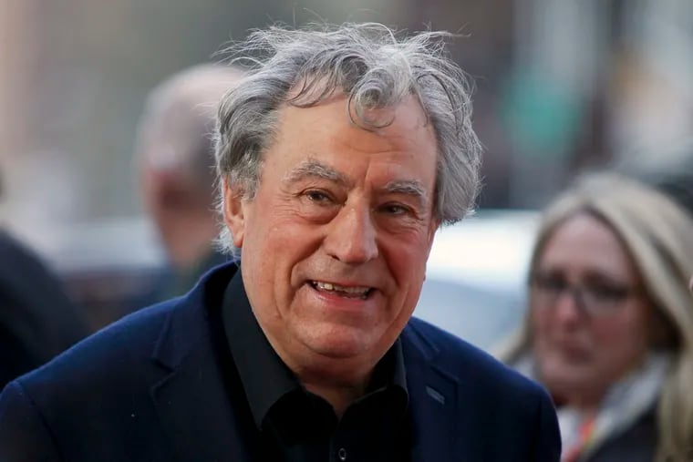FILE - This April 24, 2015, file photo shows Terry Jones at a special Tribeca Film Festival screening of "Monty Python and the Holy Grail" in New York. Celebrations for the 40th anniversary of the Monty Python comedy classic "Life of Brian" are being somewhat overshadowed by the health news of Jones. Jones is "very robust" although "on the downhill slope" due to dementia, according to his friend and colleague Michael Palin. Jones was diagnosed in 2015 with a form of dementia that impairs the ability to speak.(Photo by Andy Kropa / Invision/AP, File)