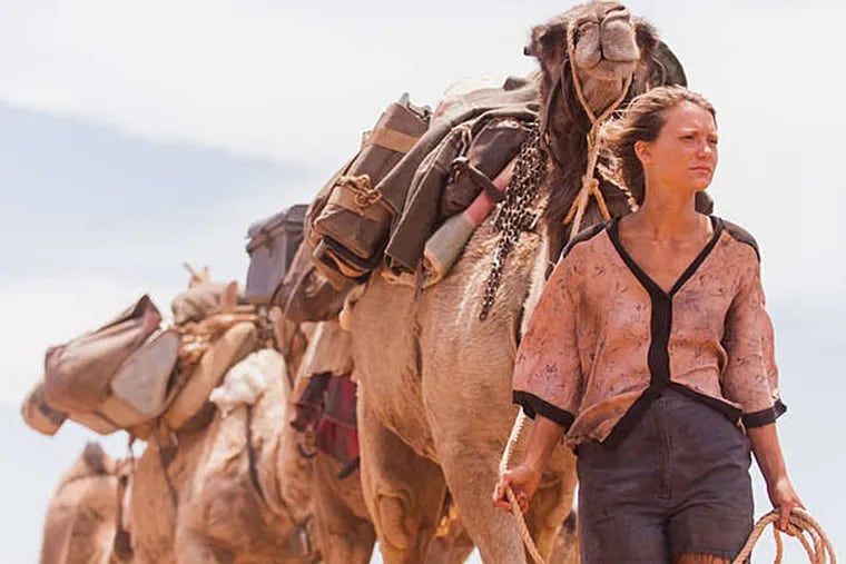 Mia Wasikowska stars in "Tracks," the story of a young woman who treks across Australia. (MATT NETTHEIM)