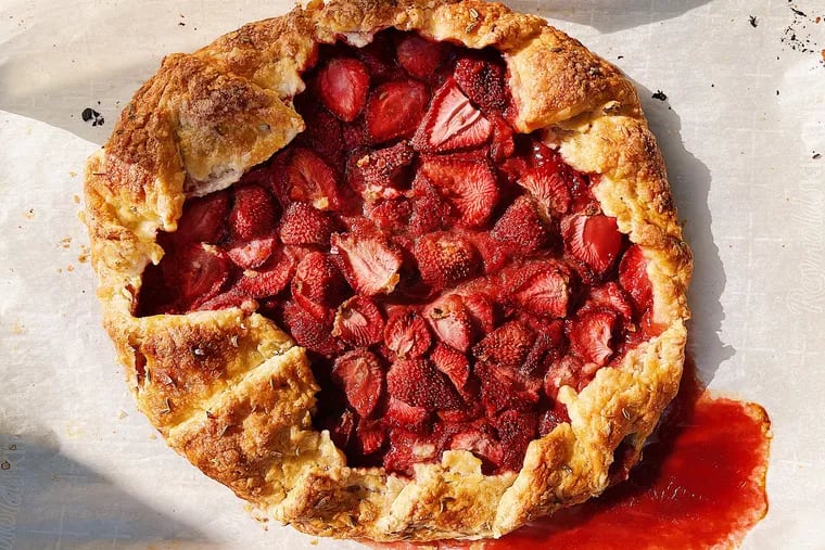 A strawberry and preserved lemon galette