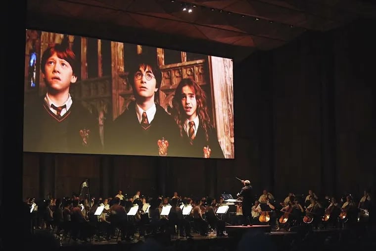At the Mann Center Friday night, the Philadelphia Orchestra played live to “Harry Potter and the Chamber of Secrets.”