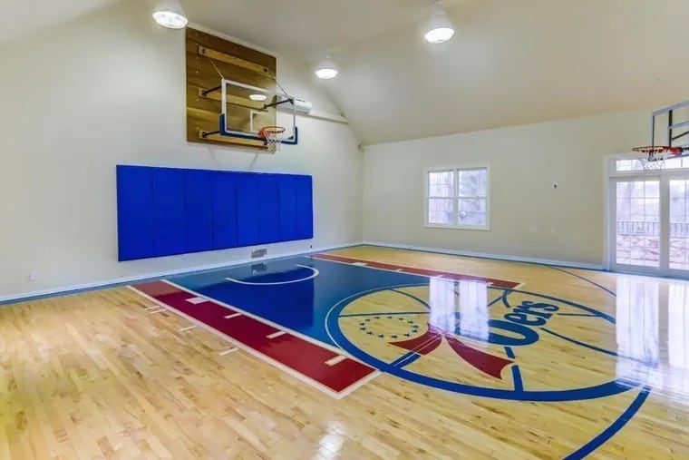 The indoor court at 4 Misty Meadow Drive in West Chester.