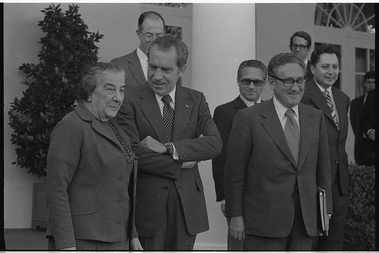 By the time this photo of Israeli Prime Minister Golda Meir standing with president Richard Nixon and Henry Kissinger, outside the White House was taken in 1973, she'd been dealing with her illness for years.