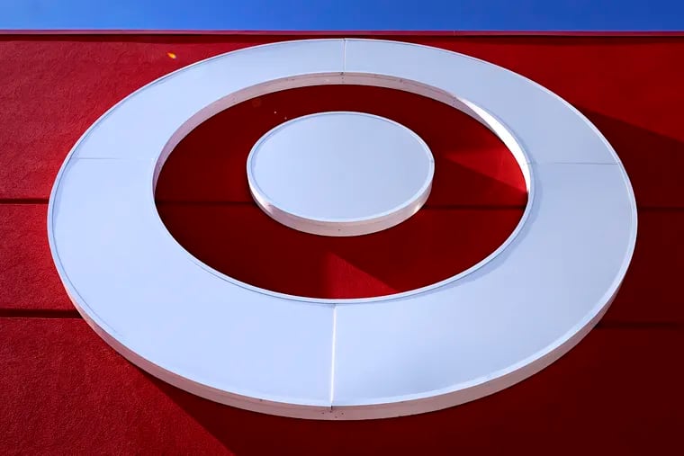 The bullseye logo on a Target store in Boston.