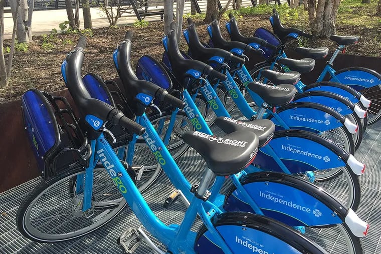 Some of the Indego fleet.