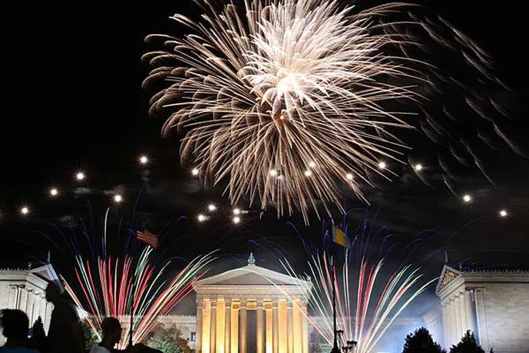 Fireworks end the concert, &quot;a gorgeous night to be out celebrating the Fourth of July,&quot; a weatherman said.