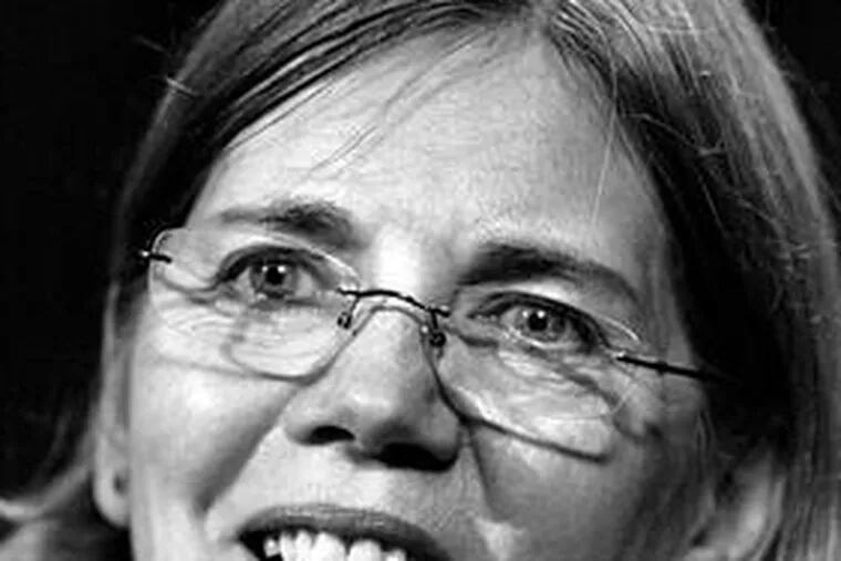 Elizabeth Warren is chairwoman of the committee Congress established to watch over the bailout.